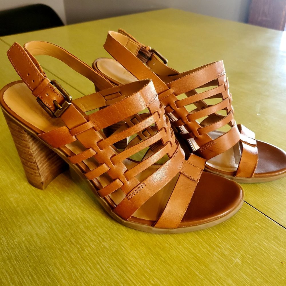 Franco Sarto high heeled sandals tan 8.5